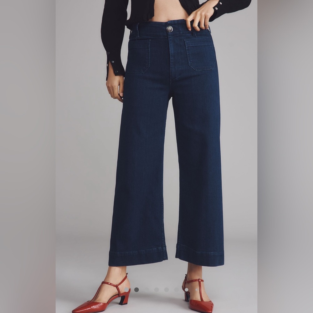 Anthropologie Dark Blue Flare Jeans